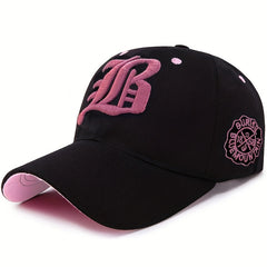 Embroidered Alphabet Peaked Cap - Summer Stylish