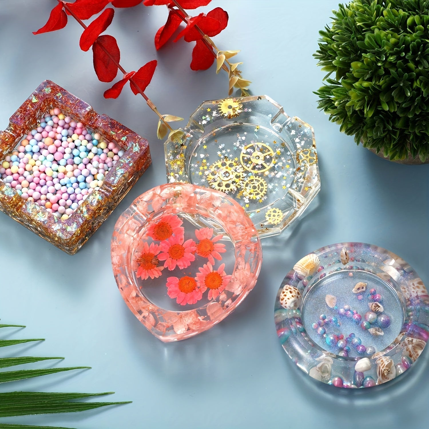 1pc Silicone Large Ashtray Resin Mold Coaster Casting Mold for Epoxy Resin