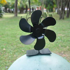 6 Blades Thermal Fireplace Fan Self-starting High Temp Resistance