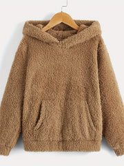 Boy's Teddy Fleece Hoodie Thermal Long Sleeve Top Hooded Pullover