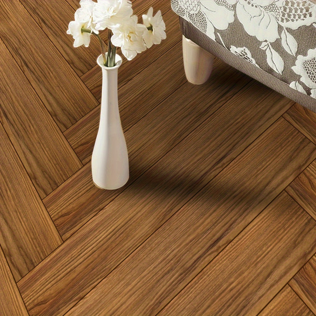Wood Grain Waterproof Floor Stickers Non-slip Tile Stickers