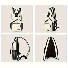 Nylon Cross Body Bag Casual Shoulder Bag Zipper Strap Outdoor Work Travel