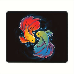 Fish Love Pattern Rectangular Mousepad 20x24cm