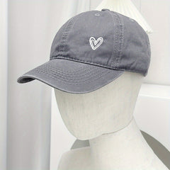 Vintage Embroidered Baseball Cap Distressed Sun Hat