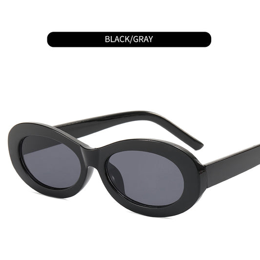 Unisex Oval Sunglasses Rapper Vintage UV Protection