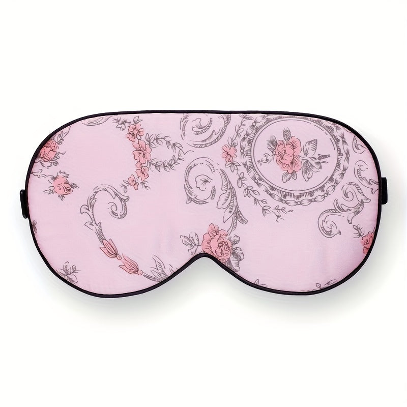 Plant Flower Pattern Eye Mask Blackout Blindfold Breathable Sleep Eye Mask