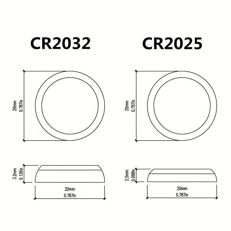 Button Cell Battery CR2032 for Electronic Scales Remote CR2016 CR2025