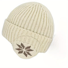 Warm Plush Knit Beanie Hat for Men and Women