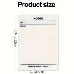 50 Sheets Transparent Sticky Notes Lined & Grid Clear Memo Pads Self Adhesive