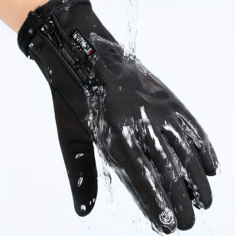 Winter Cycling Gloves Touch Screen Warm Gloves for Men Women