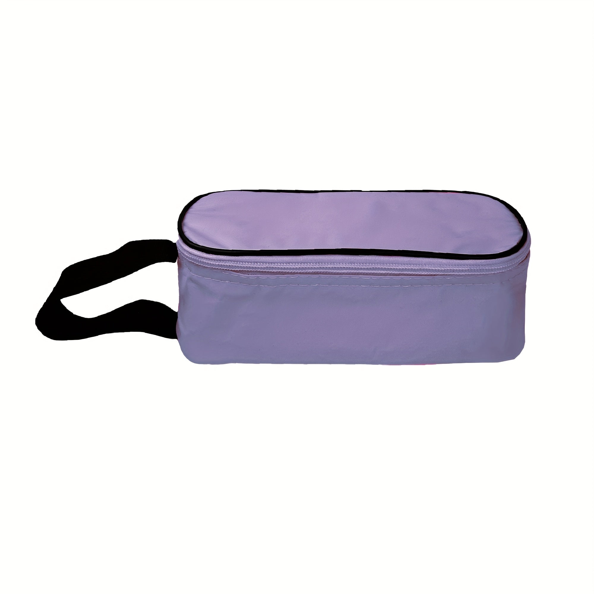 Bright Pink Insulated Lunch Bag with Zipper Durable PVC Tote