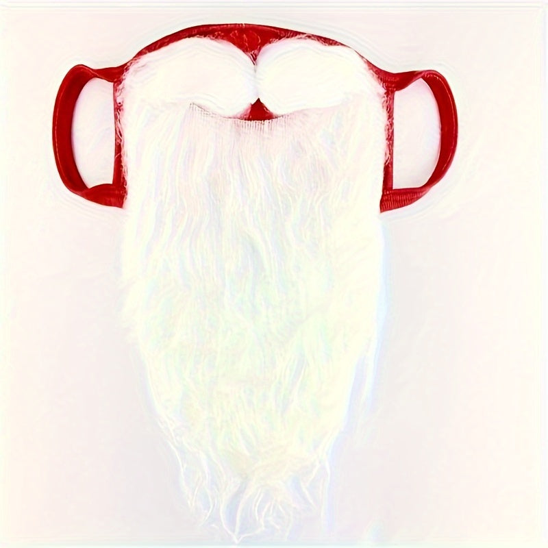 Christmas Mask Red Cotton Beard Mask Holiday Santa Character Decorative