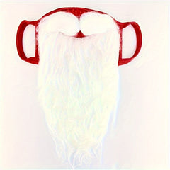 Christmas Mask Red Cotton Beard Mask Holiday Santa Character Decorative