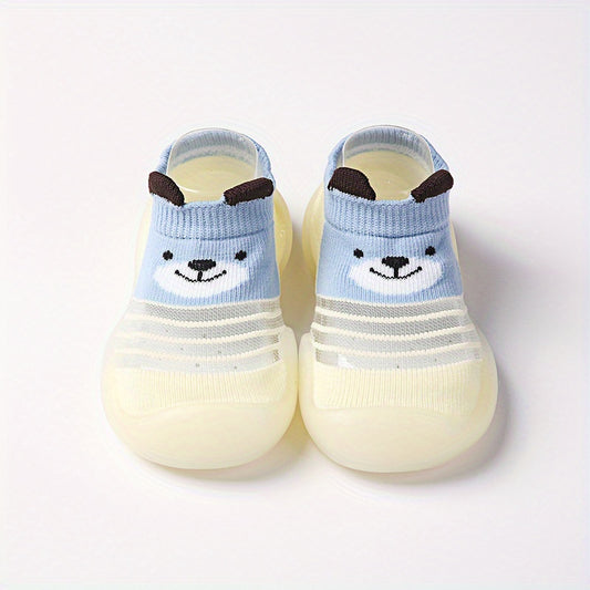 Boys Cartoon Woven Sock Shoes Soft Sandals Crib Shoes