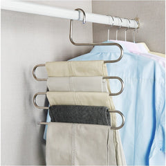 5 Layer S Type Trouser Rack Stainless Steel Clothes Rack