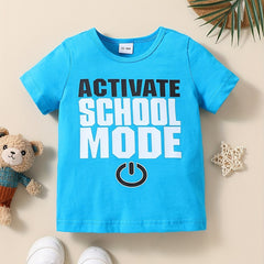 Baby Boys School Mode Cotton T shirt Casual Summer Clothes