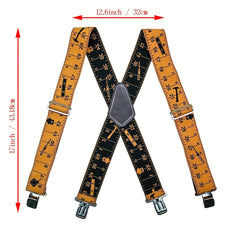 Men's Elastic Wide X-shaped Suspenders for Work Outdoor