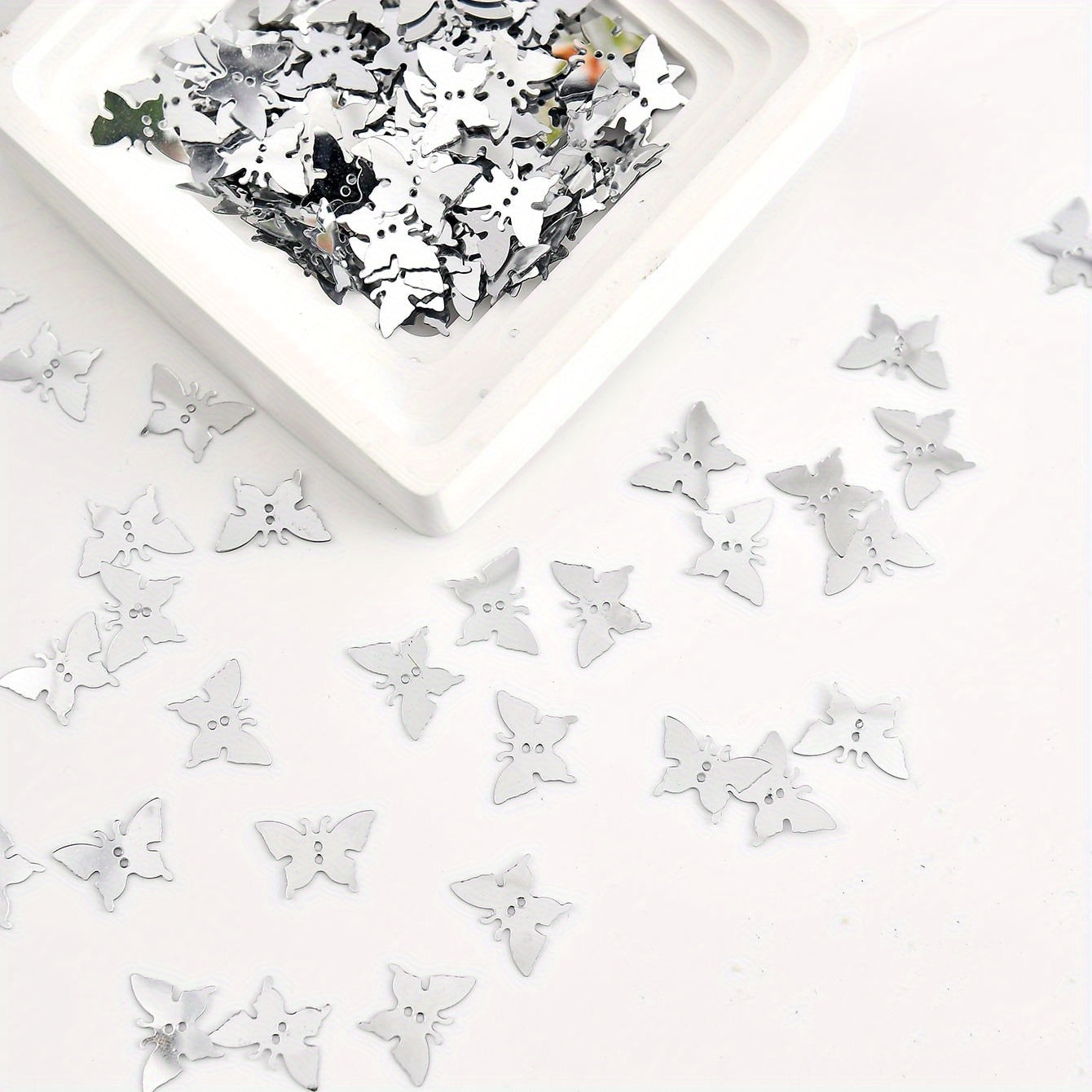 15g Sparkling Silvery Butterfly Confetti for Magical Celebration