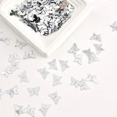 15g Sparkling Silvery Butterfly Confetti for Magical Celebration