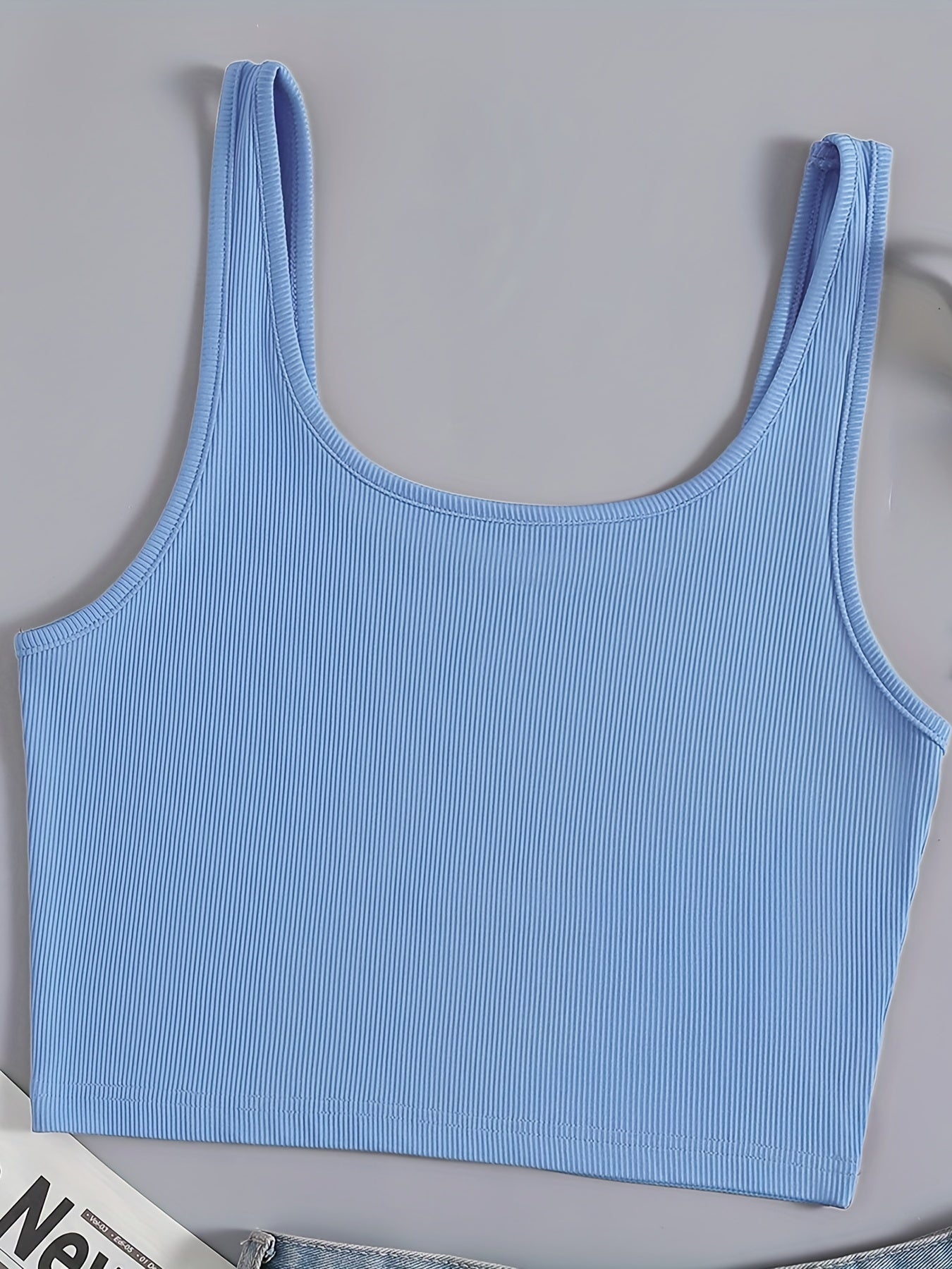 Sexy Crop Cami Vest Solid Sleeveless Casual Sweater For Spring & Summer Women's