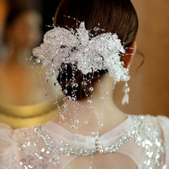 Bride Hair Comb Sequins Tassels Headwear Wedding Accessory