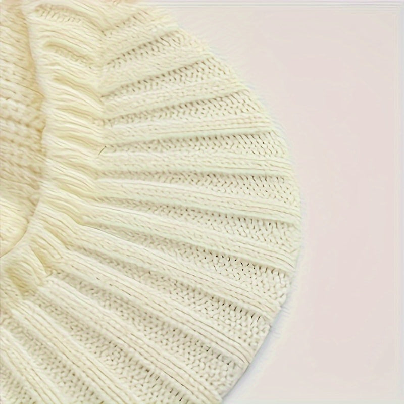 Winter Knitted Hat Unisex Windproof Ear Protection Large Head Circumference