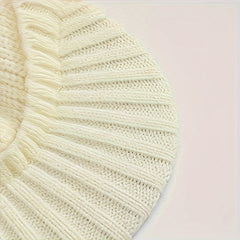Winter Knitted Hat Unisex Windproof Ear Protection Large Head Circumference