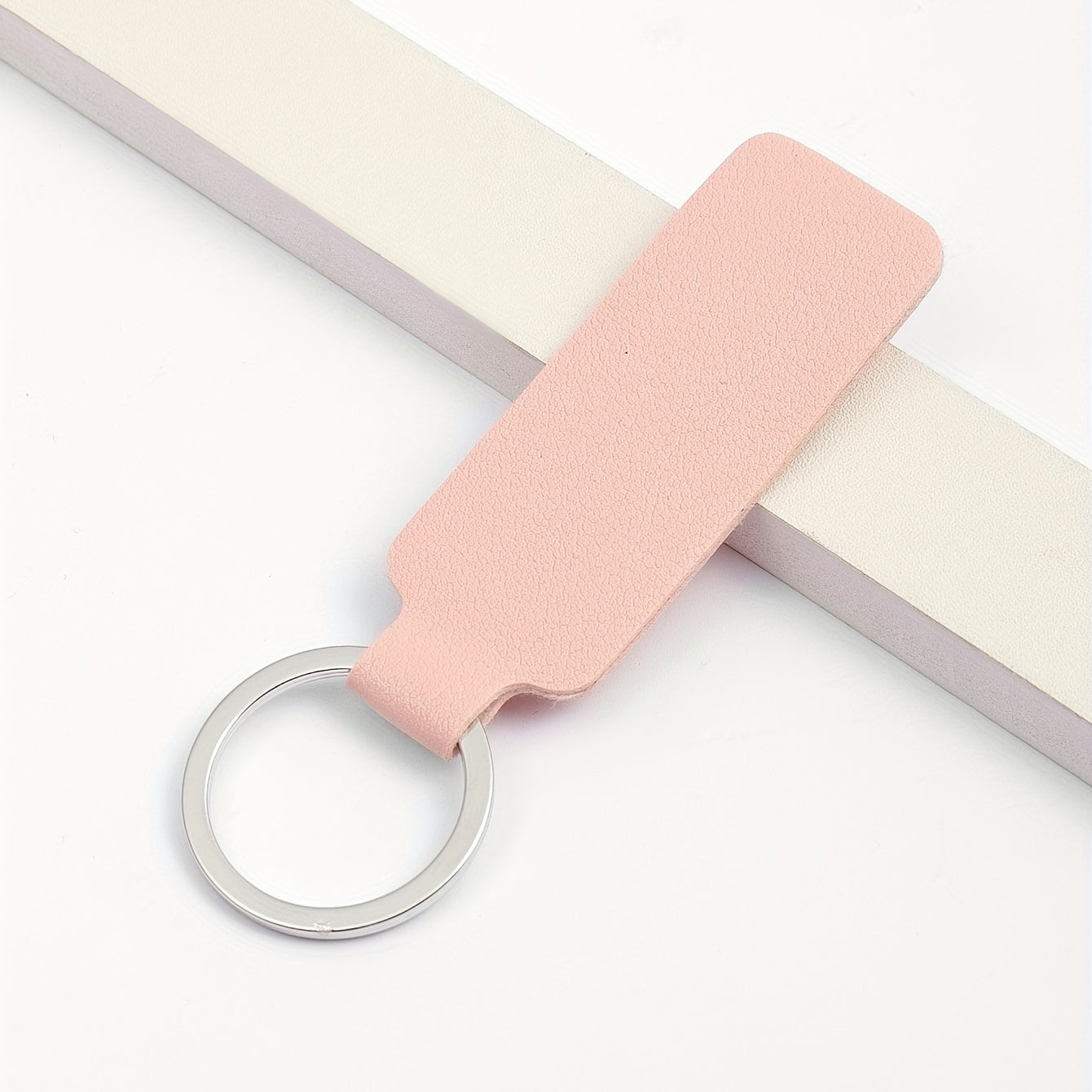 Vintage Car Keychain PU Leather Sublimation Blank Key Ring Pendant