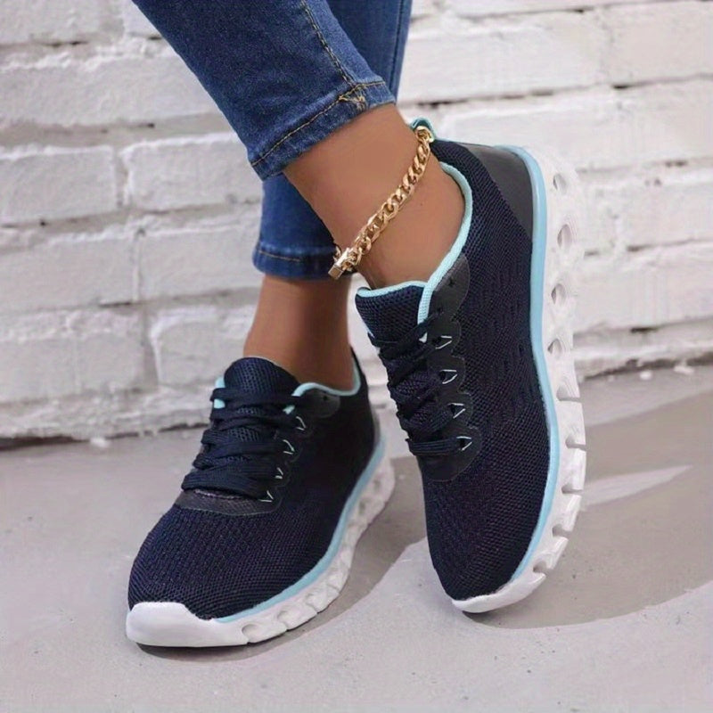 Women's Breathable Lace Up Running Shoes Lightweight Casual Low Top Shoe
