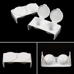 Double Cup Nail Art Bowl Soaking Dish Dappen Dish With Lids