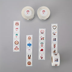 500pcs Cartoon Christmas Gift Stickers Self-adhesive for Various Surfaces