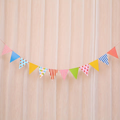 Party Decoration Pull Flag Triangle Flag Paper Pennant Bunting