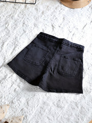 Girls High Waist Slim Denim Shorts for Summer