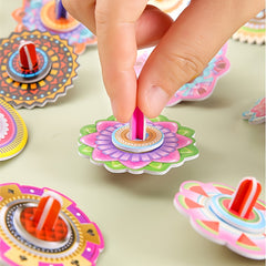 30pcs 3D Paper Spinning Top Puzzle DIY Toy for Kids Party Gift