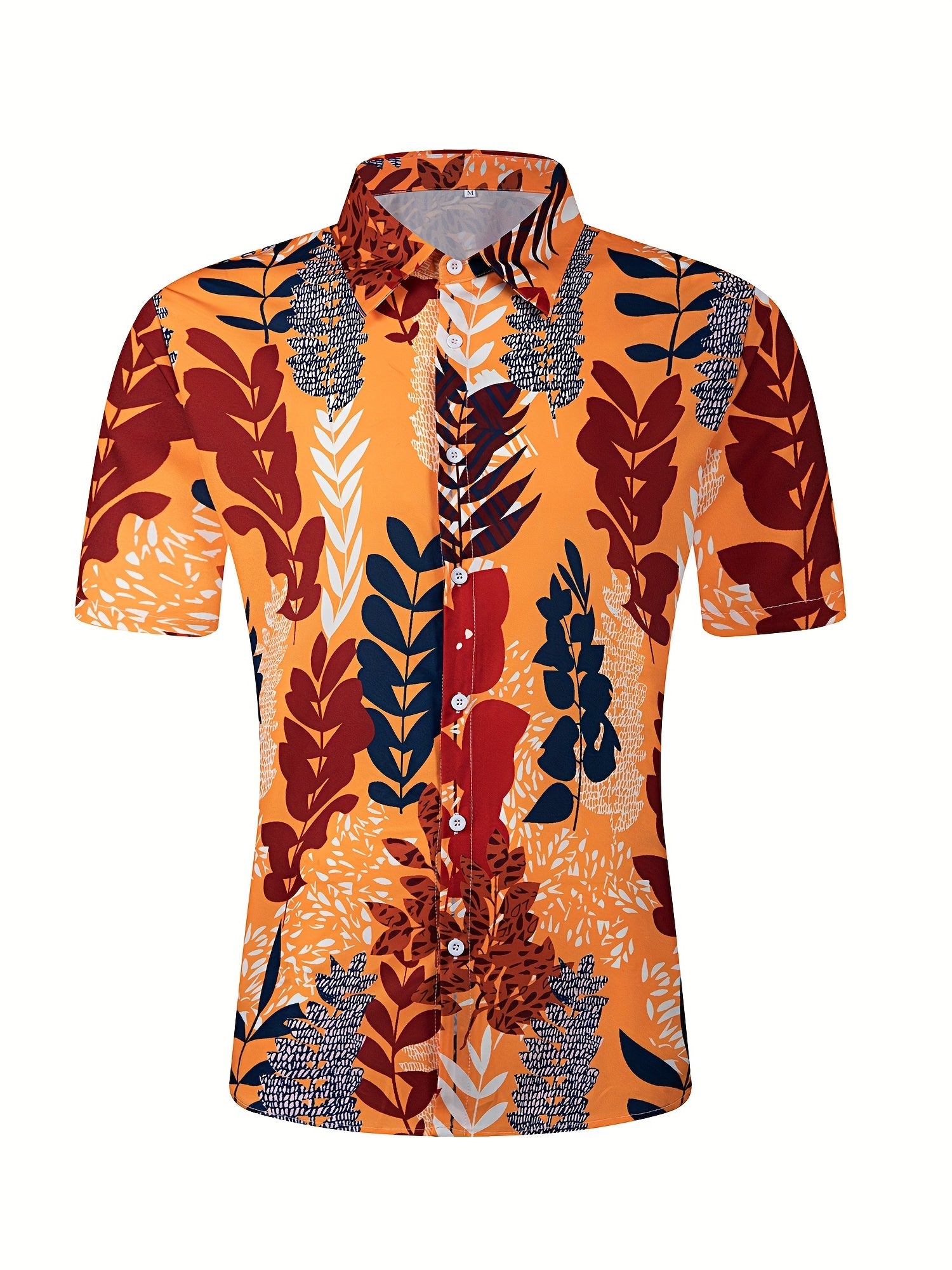 Men's Floral Hawaii Style Shirt Short Sleeve Button Up