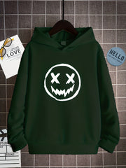 Boy's Dizzy Face Print Hoodie Long Sleeve Top Pullover Sports