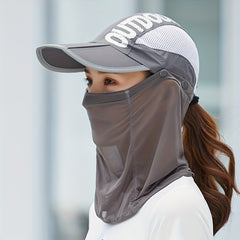 Summer Sports Sun Hats with Neck Gaiter Mask UV Protection Lightweight Cap