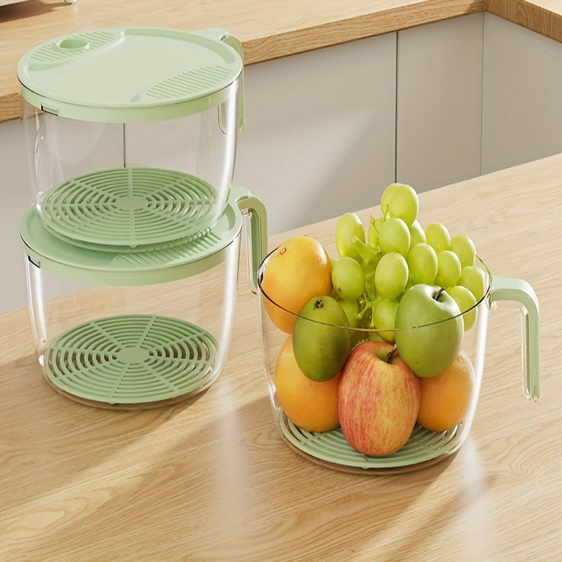 1pc Fruit And Vegetable Draining Basket Kitchen Accessory