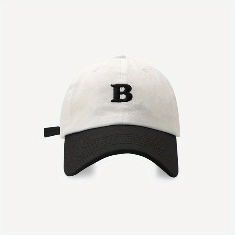 Embroidery Baseball Cap Casual Block Couple Sun Hat Adjustable Unisex Sports Hat