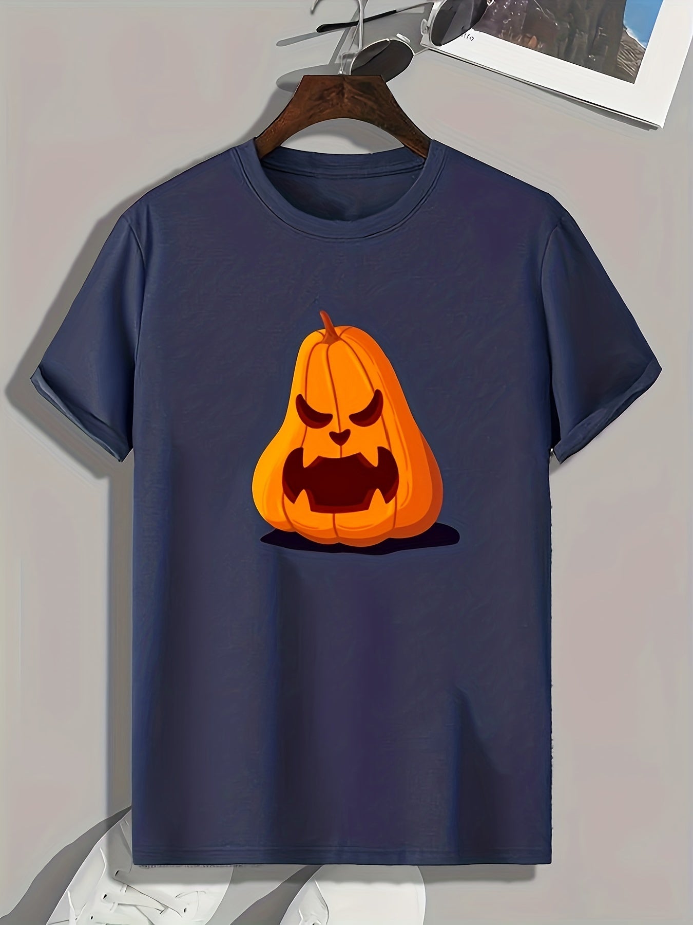 Halloween Pumpkin Print Men's Graphic T-shirt