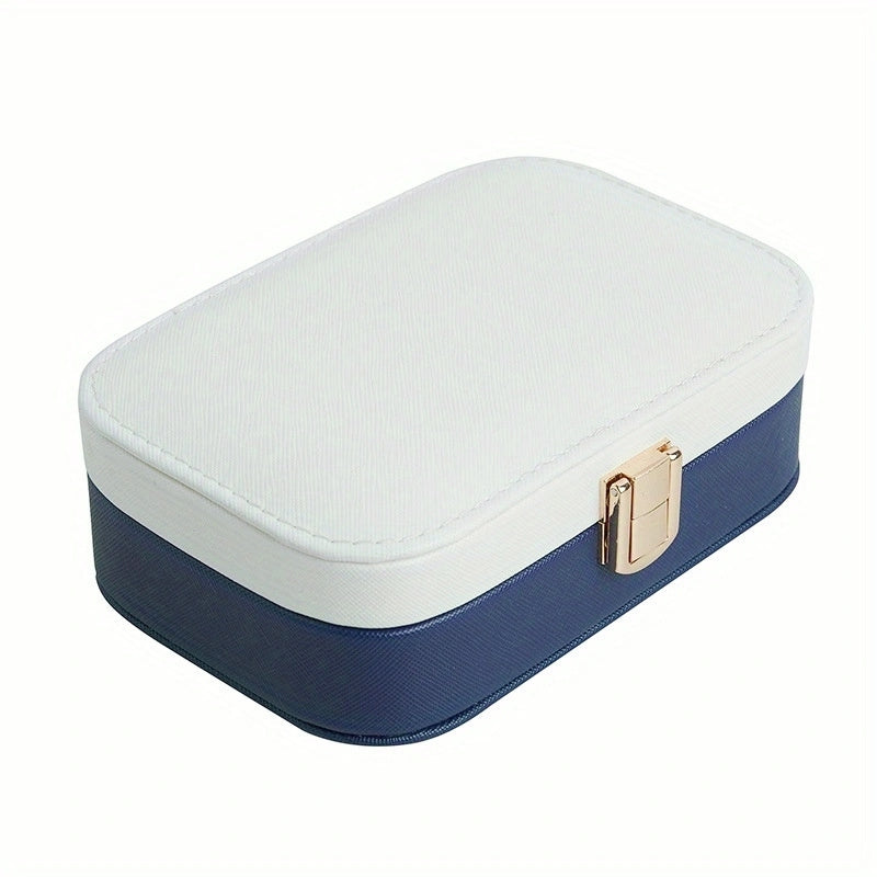 Stylish Jewelry Storage Box Travel Portable Storage Bag Solid Necklace Organizer
