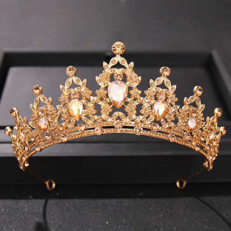 Colorful Rhinestone Crown Hairband Bridal Wedding Party Decor