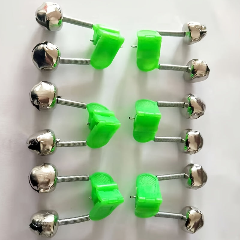10pcs Fishing Bell Clips For Rods Dual Alert Bells Fishing Bite Alarm