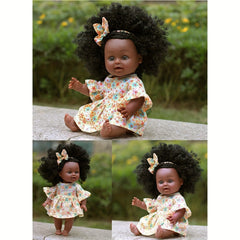 30 48 Cm Reborn Baby Dolls Silicone Lifelike African American Full Body Doll