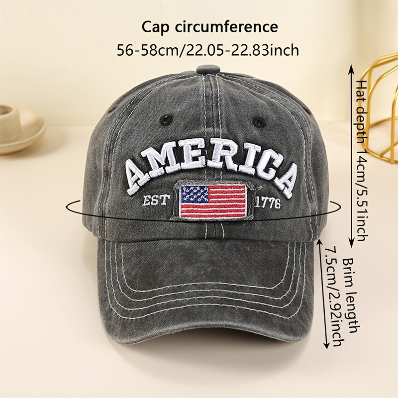 Vintage AMERICA Embroidered Baseball Cap for Men Women