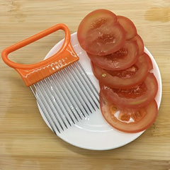 Stainless Steel Onion Insert Onion Cutting Fixer Kitchen Tool