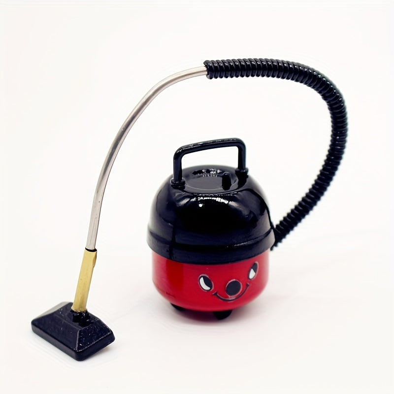 1:12 Scale Metal Vacuum Cleaner Vintage Appliance Dollhouse Red Accents