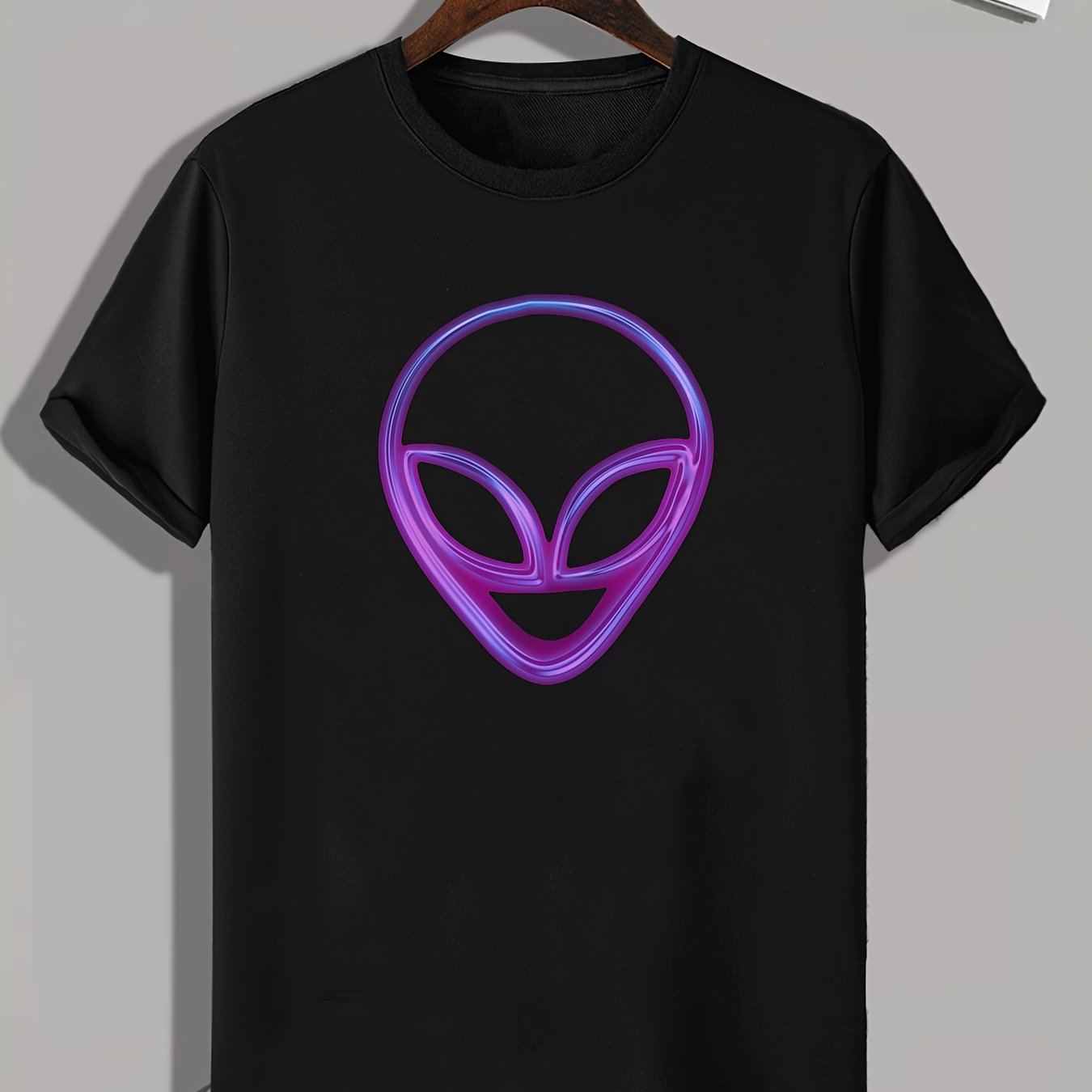 Alien Print Men's Graphic T-shirt for Summer