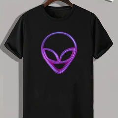 Alien Print Men's Graphic T-shirt for Summer