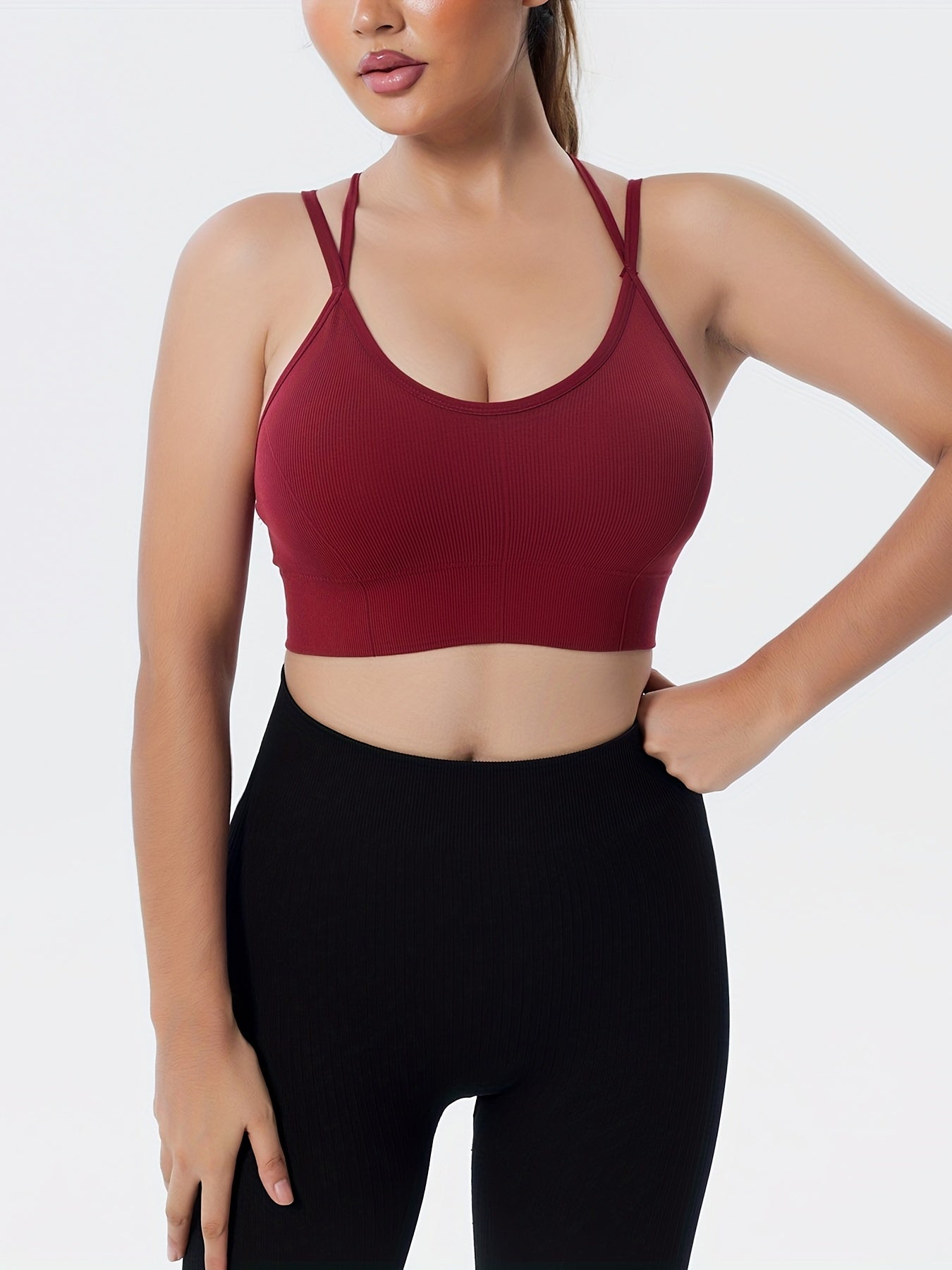 Back Cross Wireless Sport Bra Comfy & Breathable Women's Lingerie